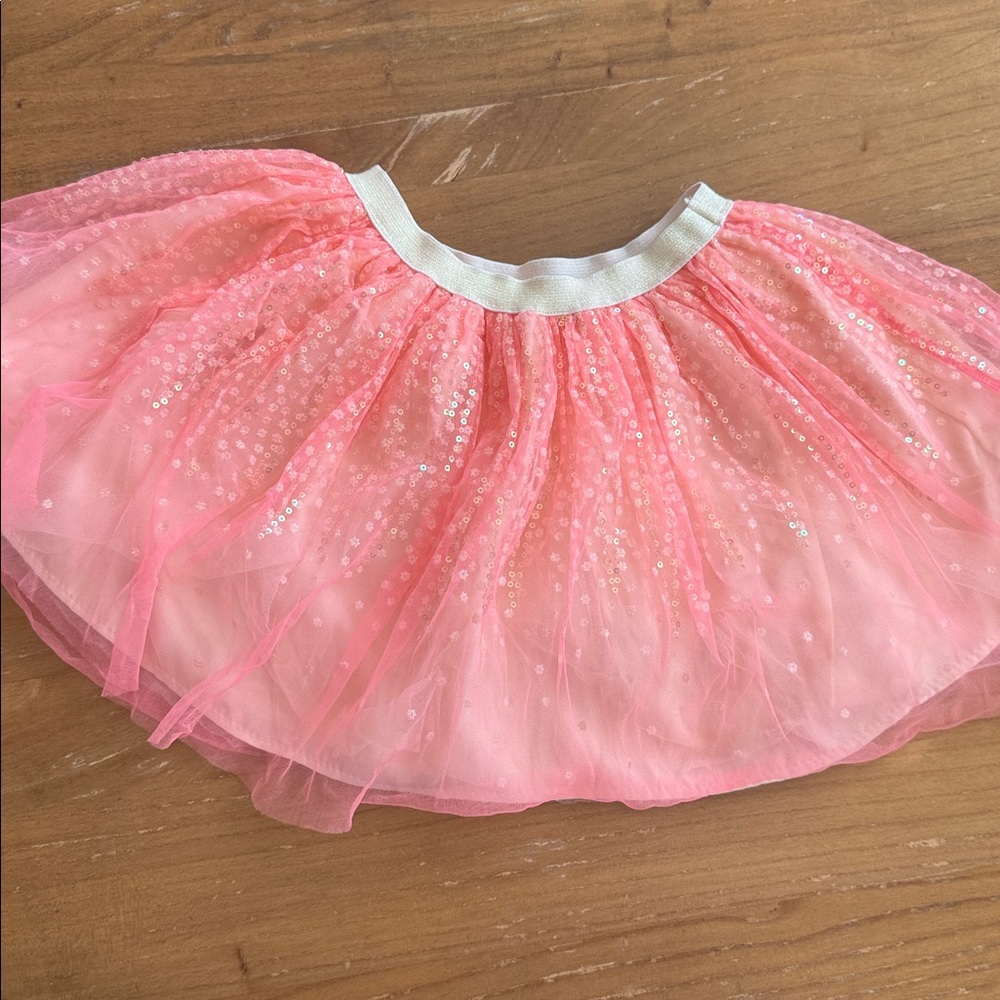 5 for $25 bundle 🌈Cotton On kids Peachy Pink Sequin Tulle Skirt size 3/4